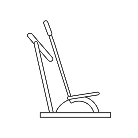 outline elliptical walker trainer machine gym vector illustration eps 10のイラスト素材