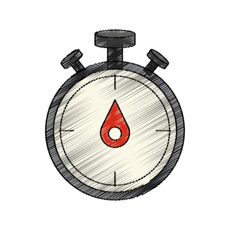 Chronometer icon. Training sport fitness and gym theme. Isolated design. Vector illustrationのイラスト素材