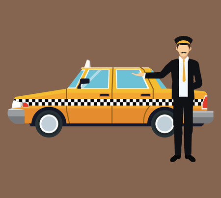cab car driver work service public vector illustration eps 10のイラスト素材
