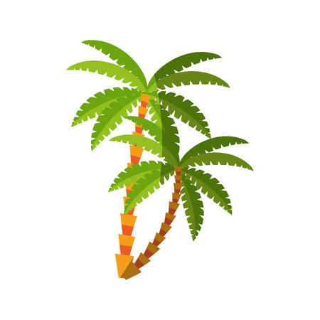 Palm tree icon. Nature plant and summer season theme. Isolated design. Vector illustrationのイラスト素材