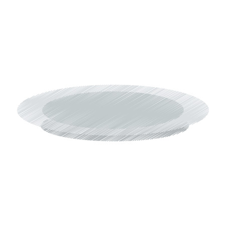 Plate icon. Kitchen utensil dinner and menu theme. Isolated design. Vector illustrationのイラスト素材