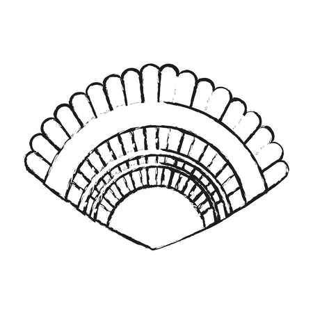 Shell icon. Sea life ecosystem fauna and ocean theme. Isolated design. Vector illustrationのイラスト素材