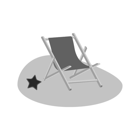 Chair icon. Beach summer vacation and tropical theme. Isolated design. Vector illustrationのイラスト素材