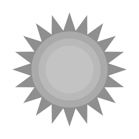 Sun icon. Abstract summer nature tropical and season theme. Isolated design. Vector illustrationのイラスト素材