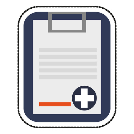 Medical history icon. Medical health care hospital and emergency theme. Isolated design. Vector illustrationのイラスト素材