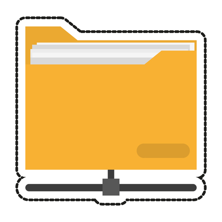 File icon. Folder document data archive and storage theme. Isolated design. Vector illustrationのイラスト素材