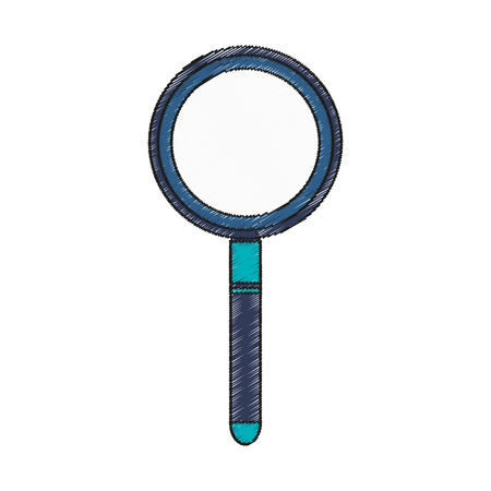 Lupe tool icon. Search magnifying glass zoom and lens heme. Isolated design. Vector illustrationのイラスト素材
