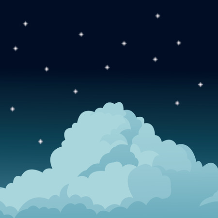blue sky stars cloud vector illustration eps 10のイラスト素材