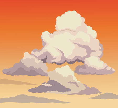 beautiful sky sunset clouds vector illustration eps 10のイラスト素材