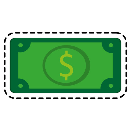 Bill icon. Money financial item commerce market and buy theme. Isolated design. Vector illustrationのイラスト素材