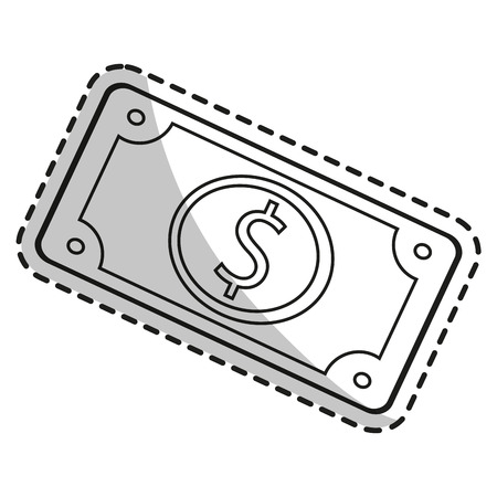 Bill icon. Money financial item commerce market and buy theme. Isolated design. Vector illustrationのイラスト素材