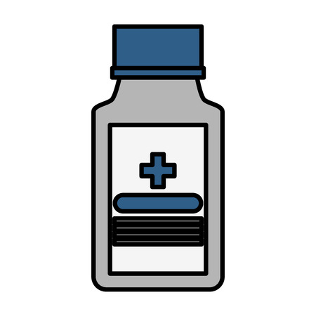Medicine jar icon. Medical health care hospital and emergency theme. Isolated design. Vector illustrationのイラスト素材