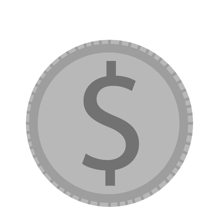 Coin icon. Money financial item commerce market and buy theme. Isolated design. Vector illustrationのイラスト素材