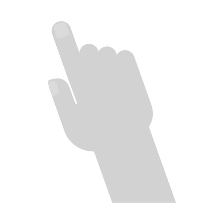 Human hand icon. Finger gesture palm and communication theme. Isolated design. Vector illustrationのイラスト素材