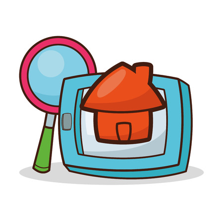 Tablet cartoon icon. Device technology and gadget theme. Isolated design. Vector illustrationのイラスト素材
