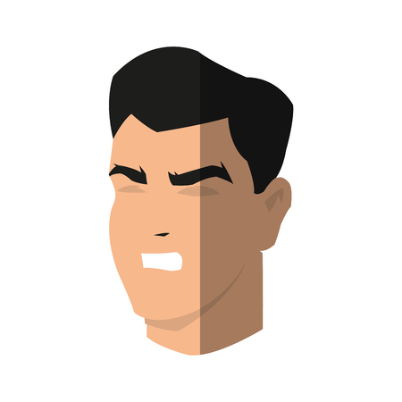 Man cartoon icon. Male avatar person people and human theme. Isolated design. Vector illustrationのイラスト素材