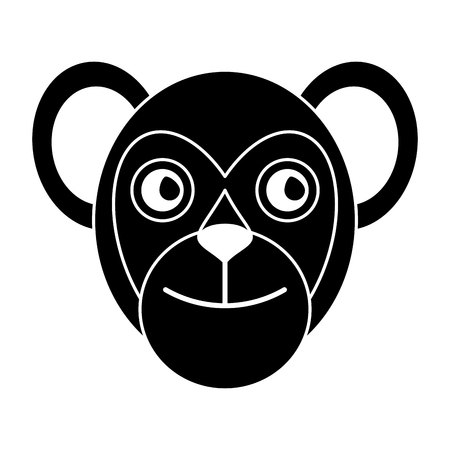 capuchin primate brazil fauna pictogram vector illustration eps 10のイラスト素材