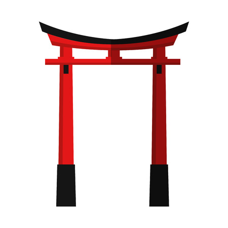 Arch icon. China cultura asia chinese theme. Isolated design. Vector illustrationのイラスト素材