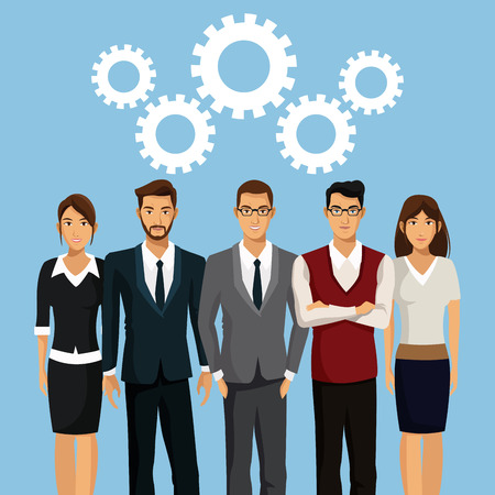 business people teamwork collaboration vector illustration eps 10のイラスト素材