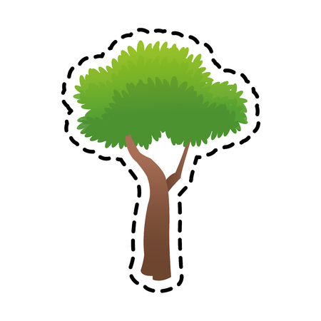 Tree icon. Nature plant environment and spring theme. Isolated design. Vector illustrationのイラスト素材