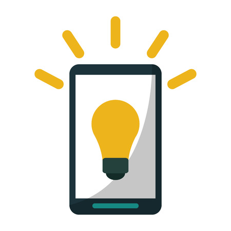 smartphone bulb idea imagination vector illustration eps 10のイラスト素材