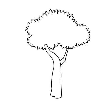 Tree icon. Nature plant environment and spring theme. Isolated design. Vector illustrationのイラスト素材