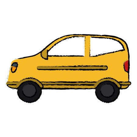 drawing hatchback car vehicle side view vector illustration eps 10のイラスト素材
