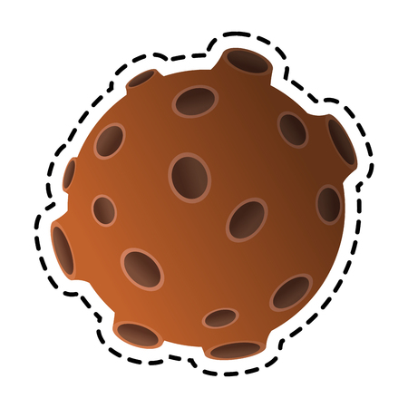 Asteroid icon. Space science orbiting and exploration theme. Isolated design. Vector illustrationのイラスト素材