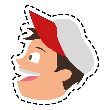Boy cartoon icon. Kid childhood little people and person theme. Isolated design. Vector illustrationのイラスト素材