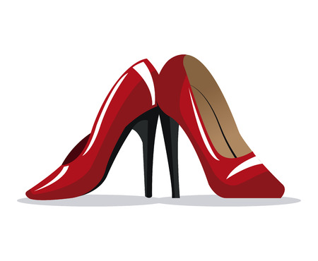 red high heel shoe wo vector illustratinoのイラスト素材