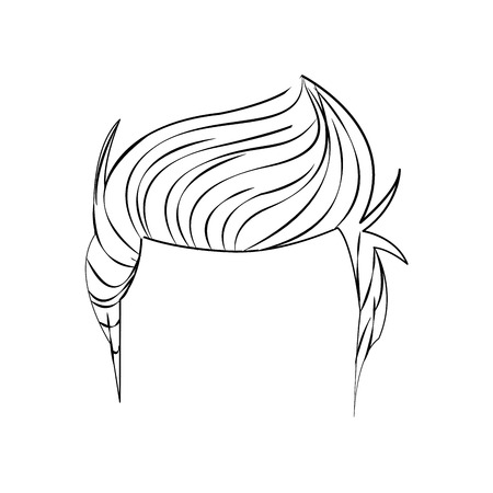 Man hair icon. Male avatar person people and human theme. Isolated design. Vector illustrationのイラスト素材