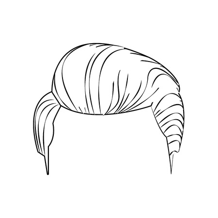 Man hair icon. Male avatar person people and human theme. Isolated design. Vector illustrationのイラスト素材