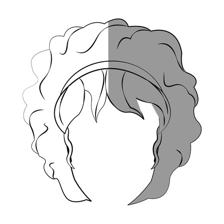 Woman hair icon. Girl female avatar person people and human theme. Isolated design. Vector illustrationのイラスト素材