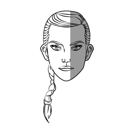 Woman cartoon icon. Girl female avatar person people and human theme. Isolated design. Vector illustrationのイラスト素材