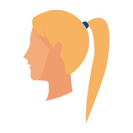 Woman cartoon icon. Girl female avatar person people and human theme. Isolated design. Vector illustrationのイラスト素材