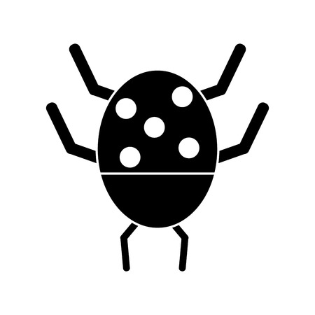 silhouette virus computer security system technology vector illustration eps 10のイラスト素材