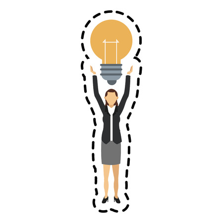 Businesswoman icon. Management corporate job and leader theme. Isolated design. Vector illustrationのイラスト素材