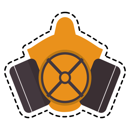 Mask icon. Industrial security safety and protection theme. Isolated design. Vector illustrationのイラスト素材