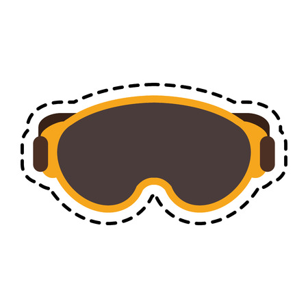 Glasses icon. Winter cloth warm fashion and cold theme. Isolated design. Vector illustrationのイラスト素材
