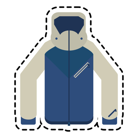 Jacket icon. Winter cloth warm fashion and cold theme. Isolated design. Vector illustrationのイラスト素材