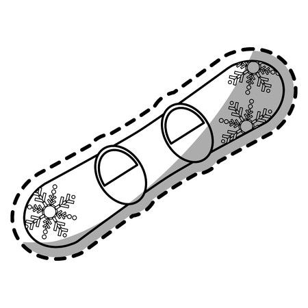 Snowboard icon. Winter sport hobby recreation equipment and activity theme. Isolated design. Vector illustrationのイラスト素材