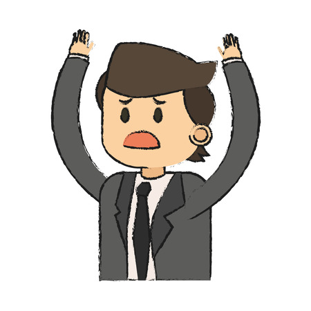 Businessman icon. Management corporate job and leader theme. Isolated design. Vector illustrationのイラスト素材