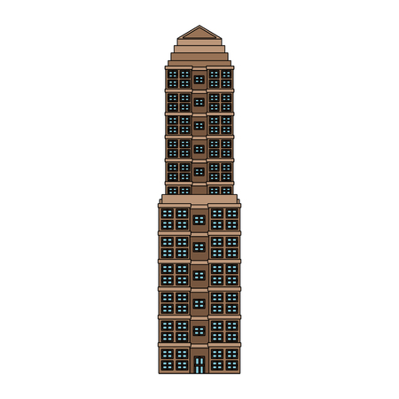Building tower icon. City architecture urban and modern theme. Isolated design. Vector illustrationのイラスト素材