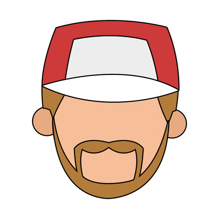 Man icon. Male avatar person people and human theme. Isolated design. Vector illustrationのイラスト素材
