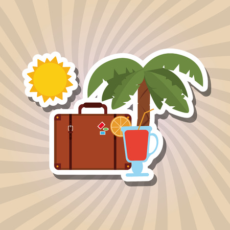 Vacations concept with icon design, vector illustration 10 eps graphic.のイラスト素材