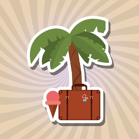 Vacations concept with icon design, vector illustration 10 eps graphic.のイラスト素材