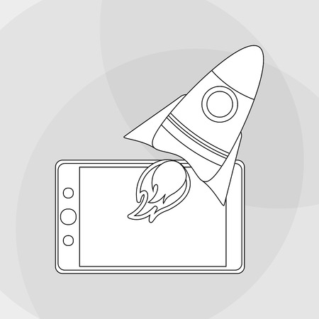 Rocket  concept with icon design, vector illustration 10 eps graphic.のイラスト素材