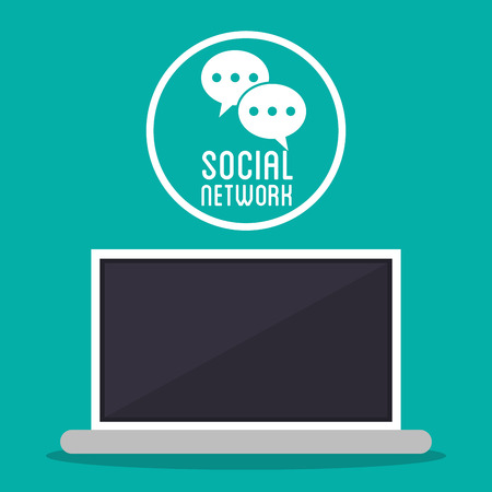 social network computer message texting bubble vector illustration eps 10のイラスト素材