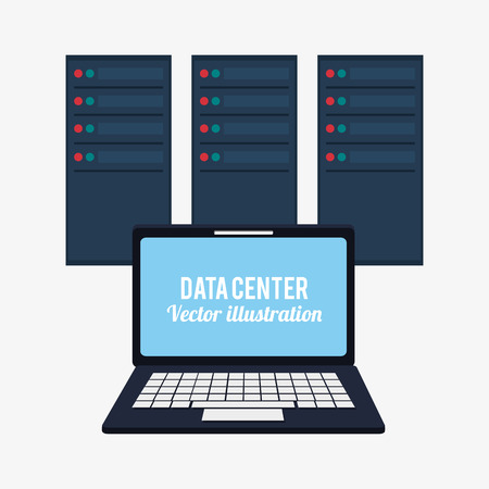 laptop data center system developer vector illustration eps 10のイラスト素材