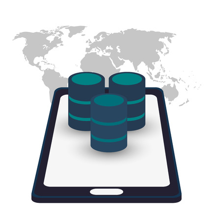 smartphone data server access vector illustration eps 10のイラスト素材